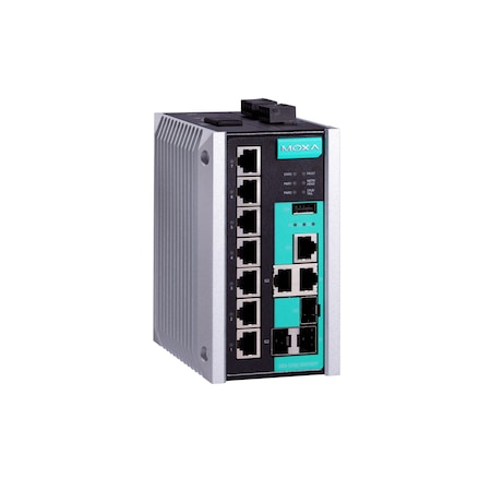 Moxa Mgd Gigabit Eth. Swtch W/ 7 10/100Baset(X)Ports, Eds-510E-3Gtxsfp EDS-510E-3GTXSFP